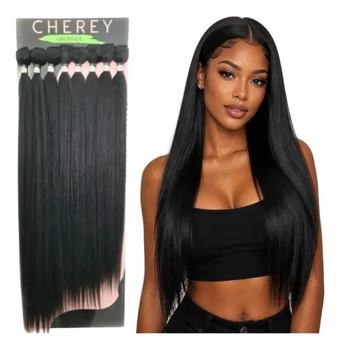 Cabelo Bio Fibra Premium Liso Human Hair 75cm 300gr