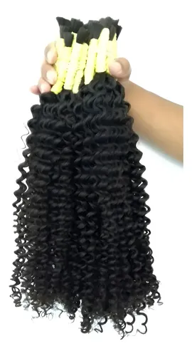Cabelo Humano Natural Cacheado A Vapor Cacho Nº2, 55cm 50 Gr