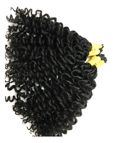 Mega Hair Cacheado Indiano Cabelo Humano Castanho 70cm