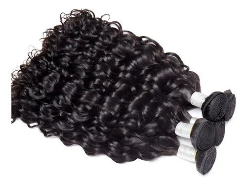 Aplique Cabelo Humano Natural Cacheado Na Tela 50cm - 50g