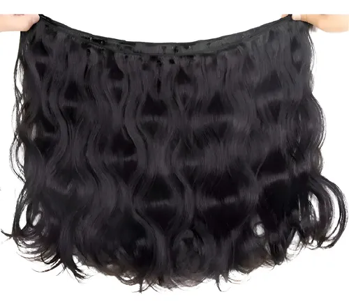Cabelo Humano Ondulado para Tela 50 cm Castanho Escuro 150grs