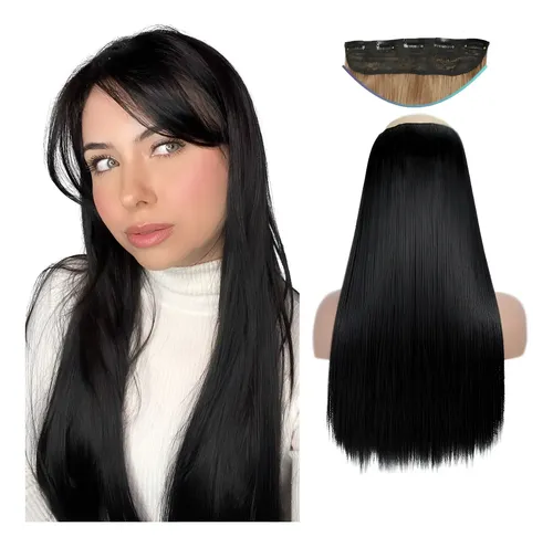 Aplique Tic Tac Cabelo Orgânico Idêntico Ao Humano 70cm Te
