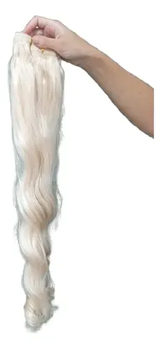 Mega Cabelo Fibra Premium Semi Humano Loiro 60cm 250g Fita O