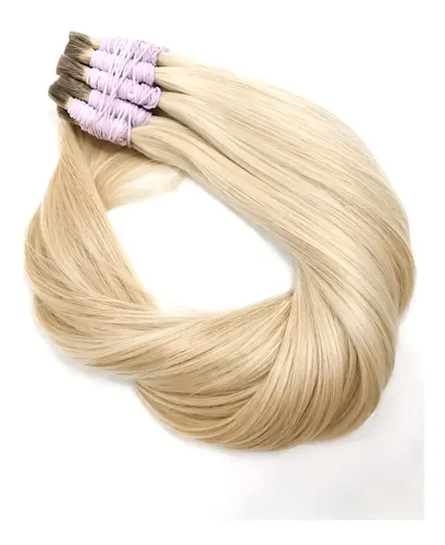 Cabelo Humano Natural Louro Claro Liso 50cm
