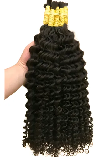 Cabelo Humano Natural Cacheado A Vapor Cacho Nº2, 65cm 100gr