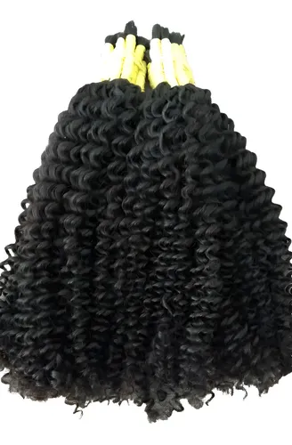 Cabelo Humano Natural Cacheado A Vapor Cacho No2, 55cm 50 Gr Cor Castanho