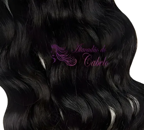 Cabelo Humano Ondulado Natural 50cm - 100g Imediato Castanho