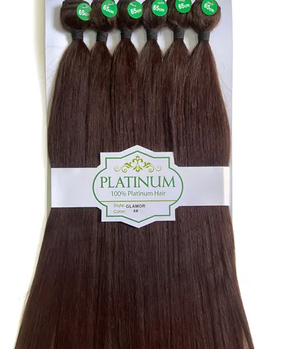 Cabelo 50% Humano 50% Orgânico - Platinum Glamor - 65cm/300g