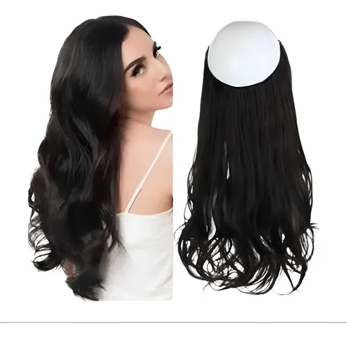 Aplique Fio Invisível Ondulado Tiara Magico 55cm Humano 100g