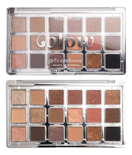 Paleta de Sombras Girl's Syndrome Blow Ruby Rose® 18 Cores HBE2206