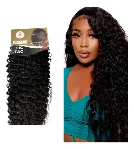 Cabelo Tic Tac 50cm Cacheado Fibra Orgânica Idêntico Humano