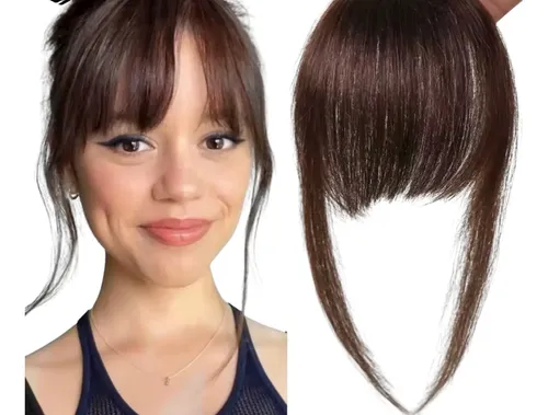 Franja Franjinha De Cabelo Humano Tic Tac Castanho Natural