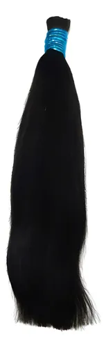 Cabelo Humano Liso Natural 55cm - 100 Gramas Imediato Cor Castanho