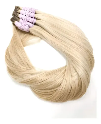 Cabelo Humano P/mega Hair Loiro Claríssimo 55cm/50 Gramas.