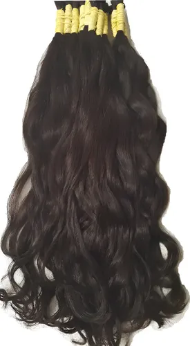 Cabelo Humano Castanho Claro Leves Ondas 70 A 75cm 50gr.