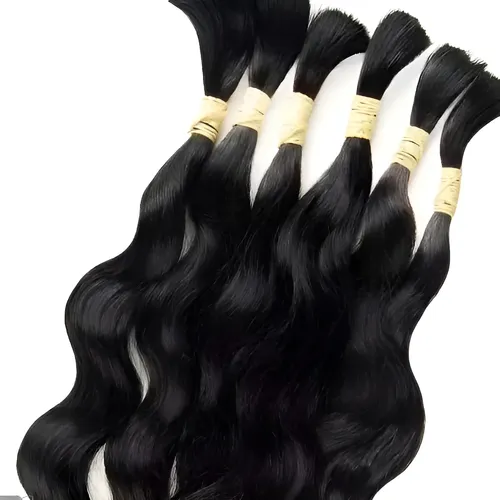 Cabelo Humano Ondulado Natural 60cm - 100g Imediato Castanho