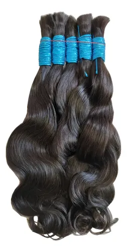 Cabelo Indiano 100% Humano 55 Cm 150 Gramas Castanho