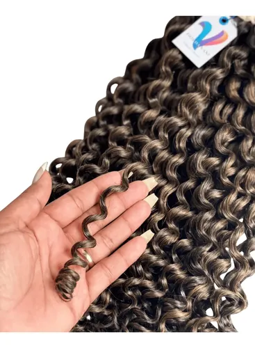 Cabelo Humano Morena Iluminada Cacheado Tp 2 Alto Volume