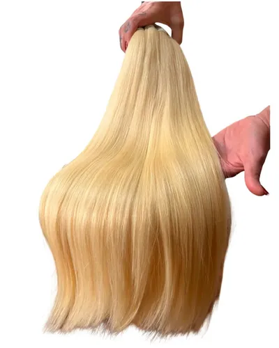 Cabelo Humano Loiro Claríssimo de 55 cm para Alongamento Premium