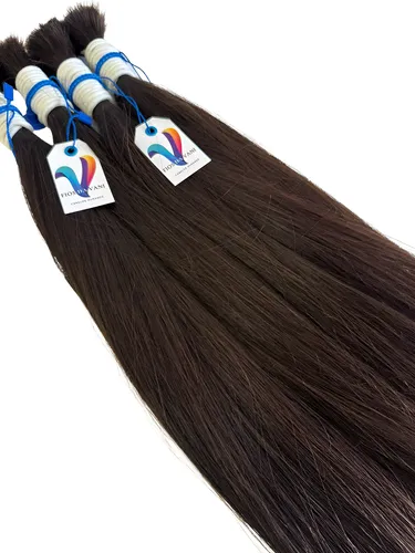 Cabelo Vietnamita Selado Cast. Claro 55 A 75cm Pontas Cheias
