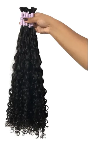 Cabelo Humano Cacheado 55cm 100gr