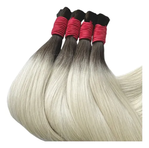 Cabelo Humano Vietnamita Loiro Raiz Esfumada 55cm - 50g