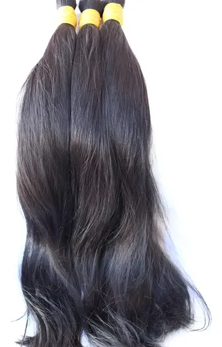 Cabelo Liso 60/65cm Humano Natural Preto 50gramas