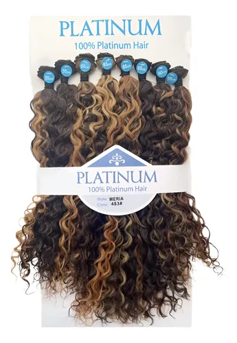Cabelo 50% Humano 50% Orgânico Cacheado - Meria - Platinum