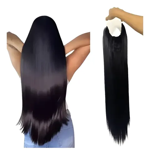 Aplique Cabelo Bio Humano Fio Invisível Tiara 70cm 150gr