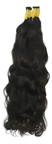 Cabelo Humano Natural Levemente Ondulado 80cm 50 Gramas.