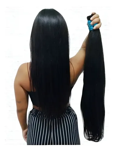 Cabelo Humano Natural Liso Levemente Ondulado 55/60cm 100gr.
