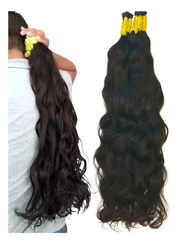 Cabelo Humano 100% Natural De 55cm 50 Gramas Liso Ondulado.