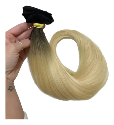 Cabelo Loiro Humano Na Tela P/ Mega Hair 65cm 50gr O Melhor