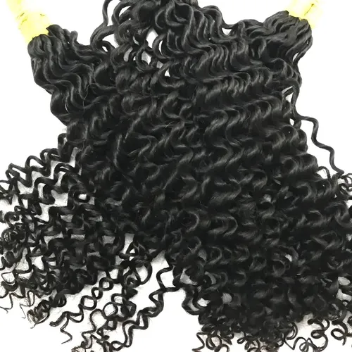 Cabelo Natural Fio a Fio Humano Cacheado 40cm Castanho