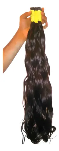 Cabelo Humano Virgem Levemente Ondulado 70 A 75cm 100gramas