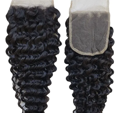 Aplique De Cabelo Humano Top Closure Cacheado 4x4