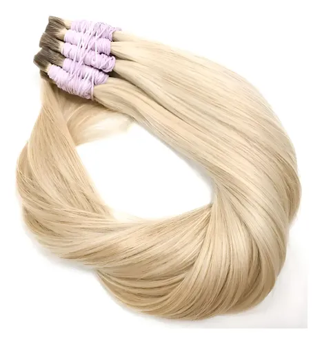 Cabelo Humano Loiro Claro Para Mega Hair 70 A 75cm 50 Gramas Loiro Clarissimo