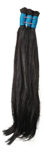 Cabelo Humano Liso Natural 50/55cm Levemente Ondulado 100g