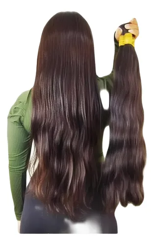 Aplique Cabelo Humano Ondulado 70cm 50g Tecido Em Tela 45g