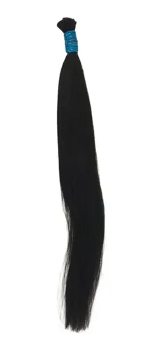 Cabelo Humano Natural Liso Castanho 75cm 100g Ideal Alongamento