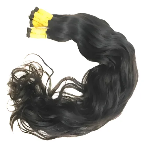 Cabelo Humano P/mega-hair Levemente Ondulado 45cm/50 Gramas
