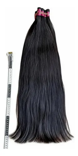 Cabelo Humano 100g 85cm Castanho Claro Pontas Cheias