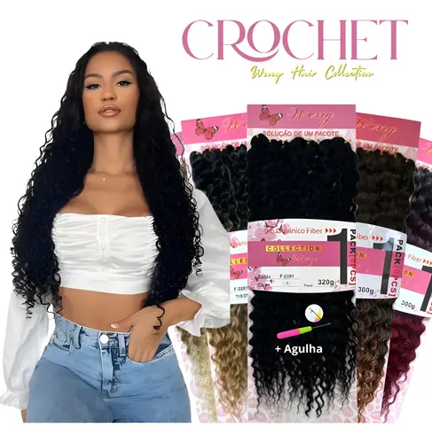 Cabelo 100%organico Identico Ao Humano Crochet Braid +brinde