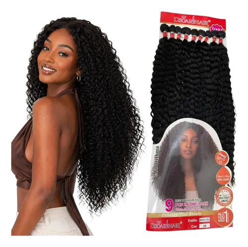 Cabelo Bio Fibra Cacheado 80cm 9 Telas Identico Ao Humano