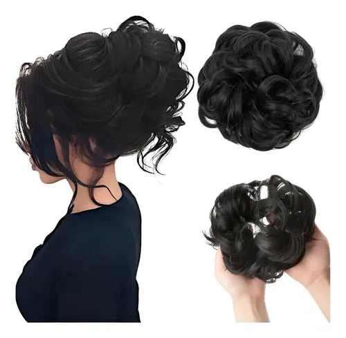 Aplique Cabelo Coque Grego Fios Idêntico Humano
