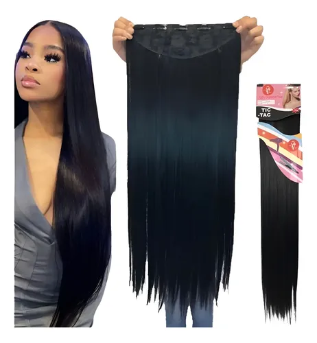 Cabelo Aplique Tic Tac Identico Humano 70 Cm 140 Gr + Brinde