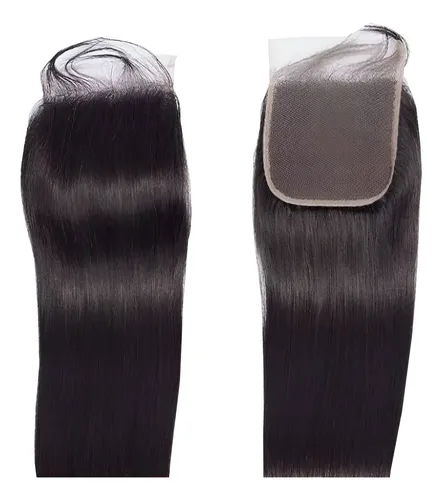 Cabelo Humano Indiano Aplique Top Closure 4x4 Liso Com 40 Cm