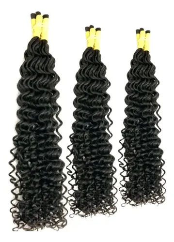 Cabelo Humano Com Cachos Permanente A Vapor De 65cm 100 Gr.