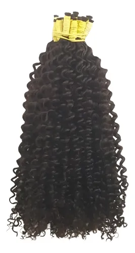 Cabelo Humano Cacheado A Vapor De Ótima Qualidade 65cm 100gr Cor Castanho Natural