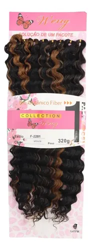 Extensões Weng Organic Cor Castanho Escuro com Mechas Cobre SP2430